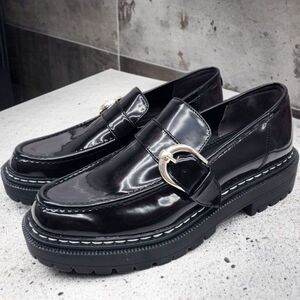 Circus NY by Sam Edelman Everly Chunky Slip-on Shoes Womens 11 Black Patent Y2K